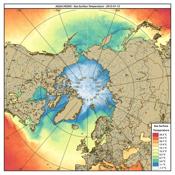 Aqua Modis SST 2015-01-13