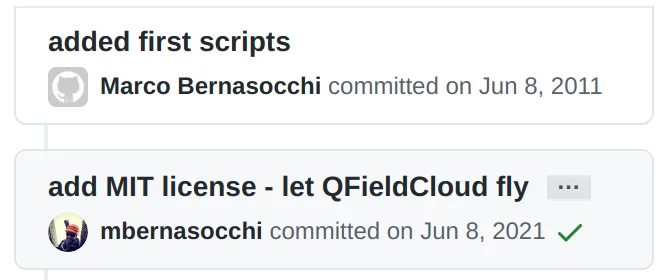 QField git history